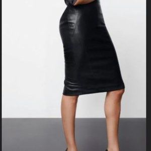 Faux Leather Pencil Skirt